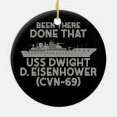 退役軍人U S S Dwight D Eisenhower Tees Faters セラミックオーナメント (裏面)