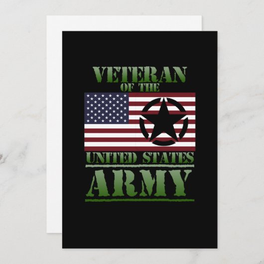 退役軍人USA国旗ハッピー退役軍人日サポート サンキューカード (正面/裏面)