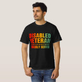 退役障害者 自豪の服役 Tシャツ (正面フル)