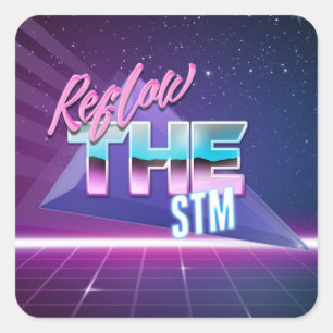 退潮STMのステッカー スクエアシール