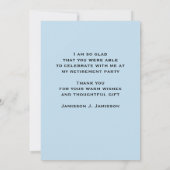 退職ありがとう、黄色い鉄道 サンキューカード (裏面)