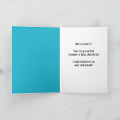 退職おめでとうおもしろい-あなたは カード (内部)