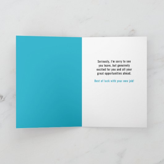 退職おめでとうおもしろい-あなたは カード (内部)