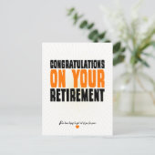 退職おめでとうございます ポストカード (スタンド正面)