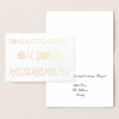 退職おめでとうございます 箔カード (ディスプレー)