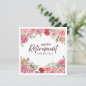 退職おめでとうございます 韓国の花のグリーティングカード カード (スタンド正面)