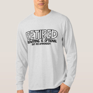 退職おめでとうシャワーはお好きな時にアート Tシャツ