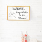 退職おめでとうパーソナライズされた 横断幕 (インサイチュ)