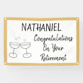 退職おめでとうパーソナライズされた 横断幕