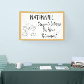 退職おめでとうパーソナライズされた 横断幕 (トレードショー)