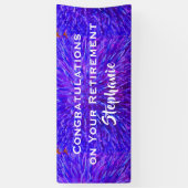 退職おめでとう紫のフローラ閉店 横断幕 (縦)