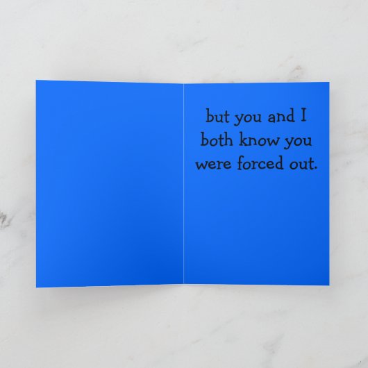 退職おめでとう カード (内部)