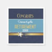 退職おめでとう!クラシカスタマイズー スタンダードカクテルナプキン (正面)