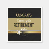 退職おめでとう!クラシカスタマイズー スタンダードカクテルナプキン (正面)