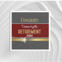 退職おめでとう!クラシカスタマイズー スタンダードカクテルナプキン