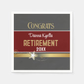 退職おめでとう!クラシカスタマイズー スタンダードカクテルナプキン (正面)