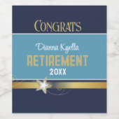 退職おめでとう!クラシカスタマイズー ワインラベル (シングルラベル)