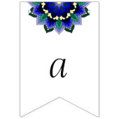 退職おめでとう。ダークブルーのマンダラ バンティングフラッグ (第2の旗)