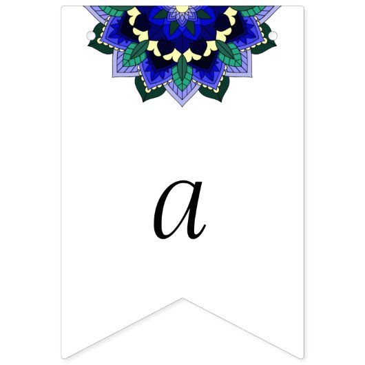 退職おめでとう。ダークブルーのマンダラ バンティングフラッグ (第2の旗)