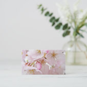 退職おめでとう 名刺 桜の花 コーリングカード (スタンド正面)