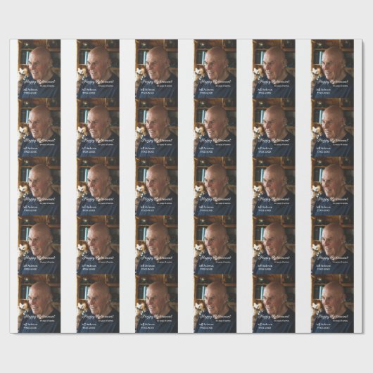 退職おめでとう 名前 勤続年数 写真入り ラッピングペーパー (フラット)
