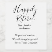 退職おめでとう　名前　勤続年数　引退しました ワインラベル (シングルラベル)