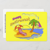 退職おめでとう 招待状 (正面/裏面)