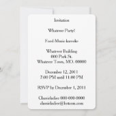 退職おめでとう 招待状 (裏面)