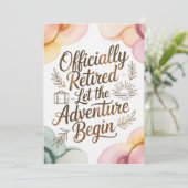 退職おめでとう　新しい冒険が始まる カード (スタンド正面)