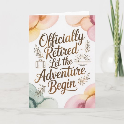 退職おめでとう　新たな冒険の始まり カード (正面)