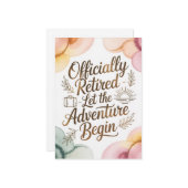 退職おめでとう 新たな冒険の始まり カード (正面/裏面インサイチュ)