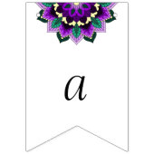 退職おめでとう。紫の曼荼羅 バンティングフラッグ (第2の旗)