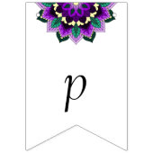 退職おめでとう。紫の曼荼羅 バンティングフラッグ (第3の旗)