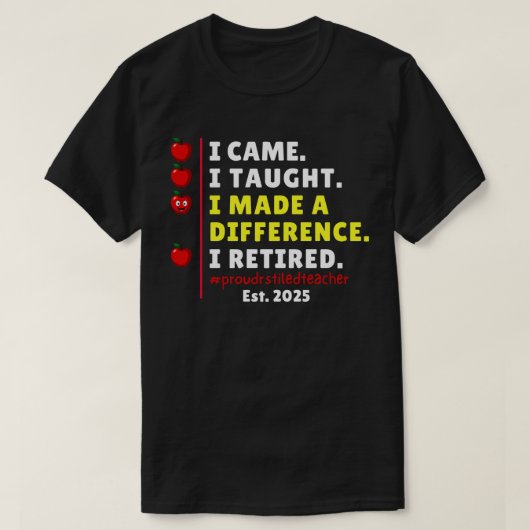 退職おめでとう 2025年度 退職者 教員 Tシャツ (デザイン正面)