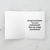 退職おもしろいおめでとうあいさつカード カード (内部)