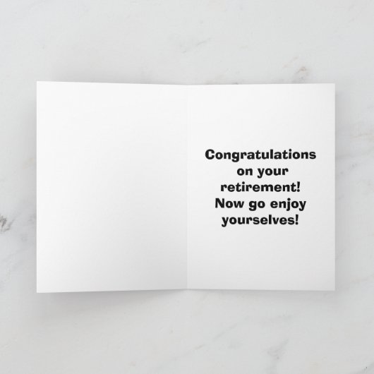 退職おもしろいおめでとうあいさつカード カード (内部)