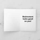 退職おもしろいおめでとうあいさつカード カード (内部)