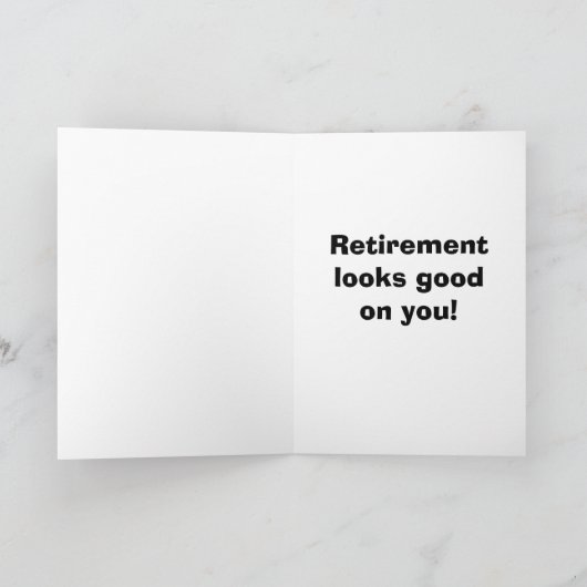 退職おもしろいおめでとうあいさつカード カード (内部)