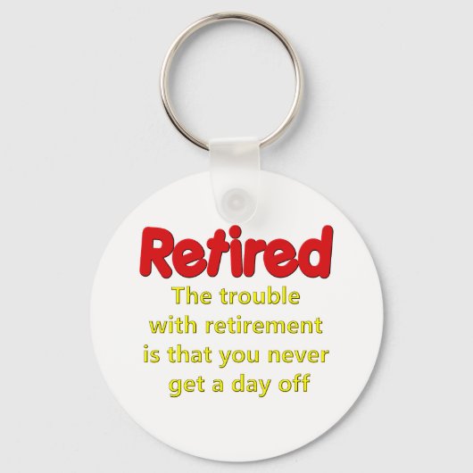 退職おもしろいことわざ キーホルダー (正面)