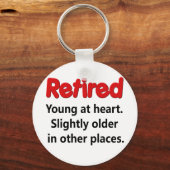 退職おもしろいことわざ キーホルダー (正面)