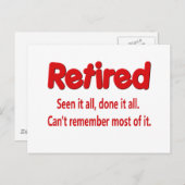 退職おもしろいことわざ ポストカード (正面/裏面)