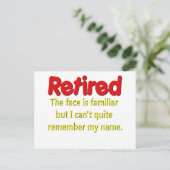 退職おもしろいことわざ ポストカード (スタンド正面)