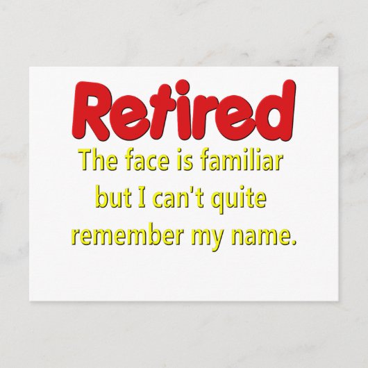 退職おもしろいことわざ ポストカード (正面)