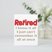 退職おもしろいことわざ ポストカード (スタンド正面)