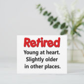 退職おもしろいことわざ ポストカード (スタンド正面)