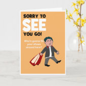 退職おもしろいした同僚に別れを告げる カード (黄色い花)