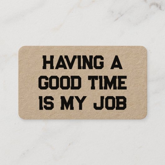 退職おもしろいクラフト名刺 名刺 (正面)