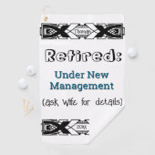 退職おもしろいジョークもはや仕事のお祝い ゴルフタオル (インサイチュ)