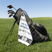 退職おもしろいジョークもはや仕事のお祝い ゴルフタオル (グリーン)