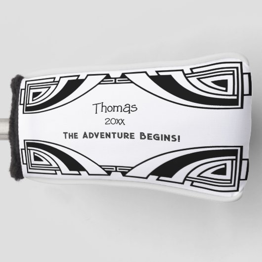 退職おもしろいジョークもはや仕事のお祝い ゴルフヘッドカバー (正面)